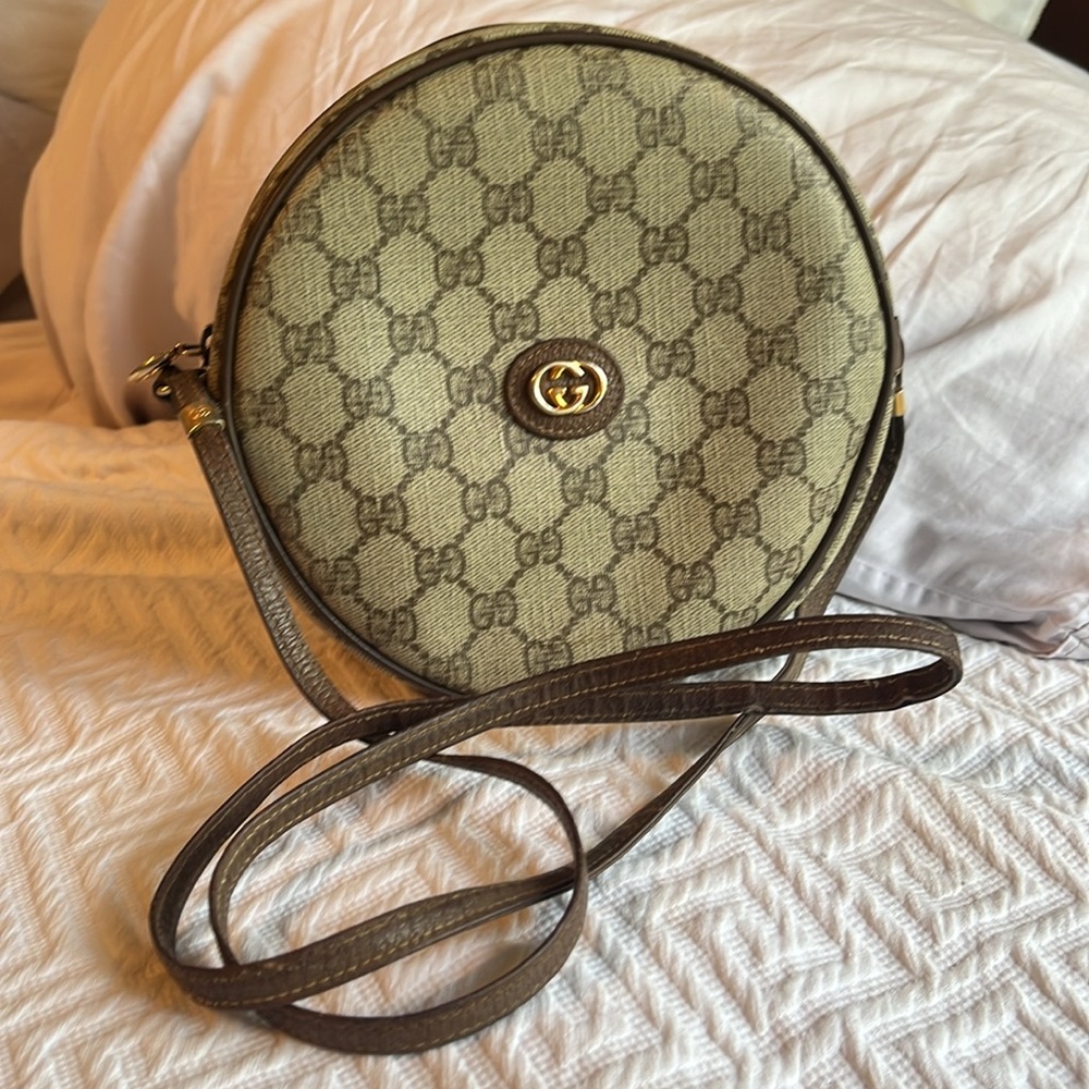 RARE Vintage Gucci Canteen GG Monogram Crossbody